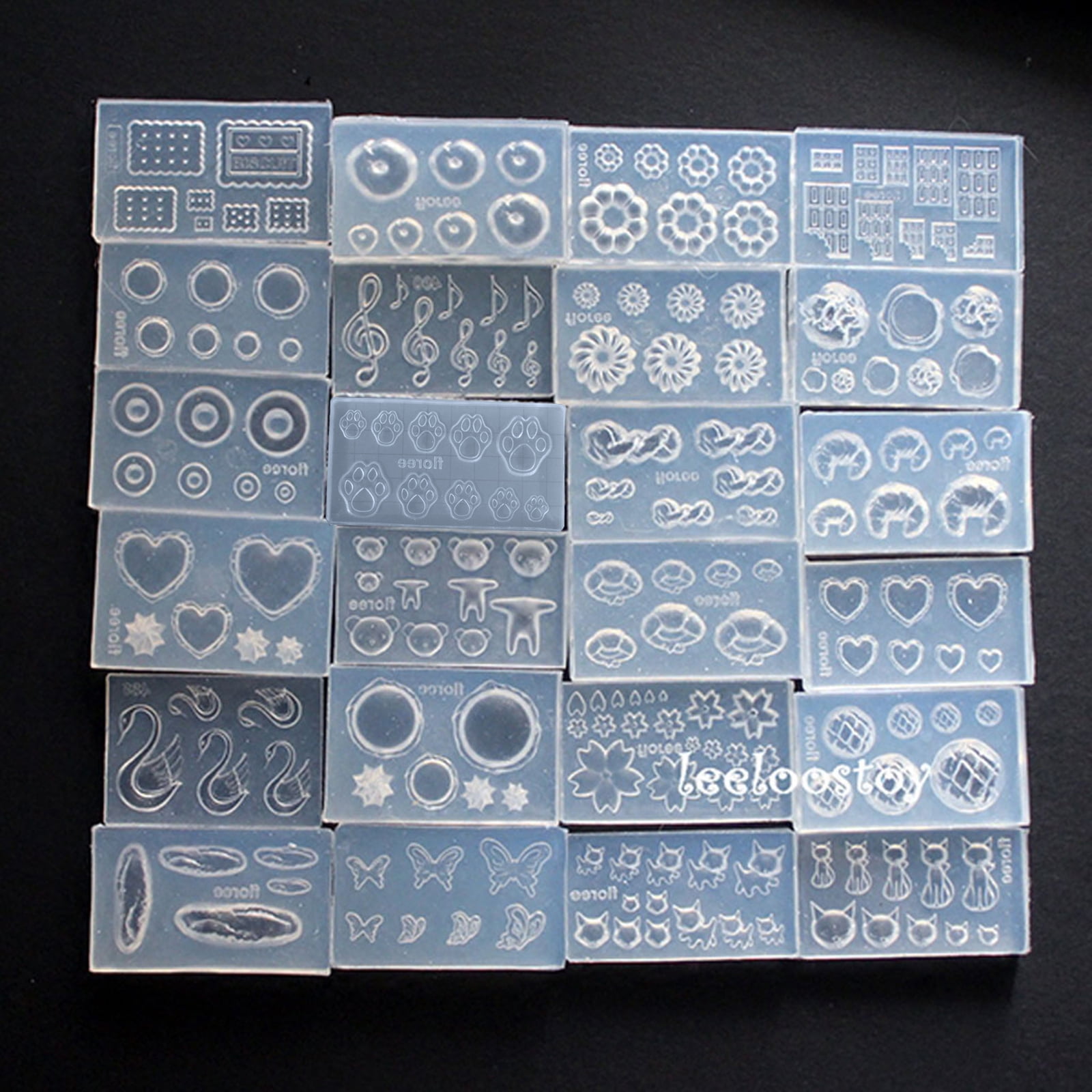 JZROCKER Flower Nail Art Mold 3D Carving Mould Acrylic UV Gel Nail Art Silicone Mould