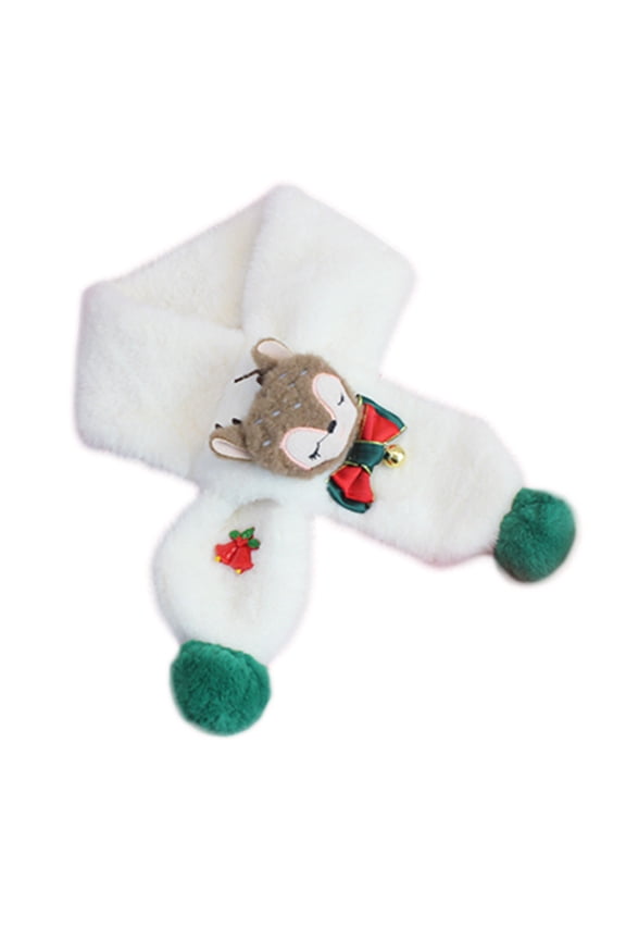 Fluffy Rabbit Scarf Cute Neck Warmer Winter Wrap Shawl for Girls Boys