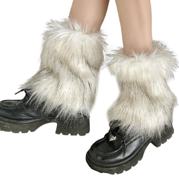 JZROCKER Fuzzy Leg Warmers Women Party Accessory Warm Winter Boot Covers Gaiters