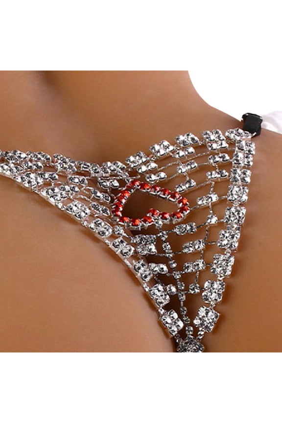 Gee-String Thongs for Women Panties T-back Underwear Low Rise Hipsters Underwear Sparkles Rhinstones Underpants Gifts