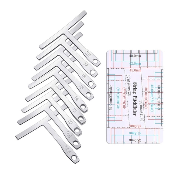 JZROCKER Guitar Radius Gauge & String Height Ruler Universals Guitar Gauge Guitar Repairing Measuring Tool for Guitar Bass