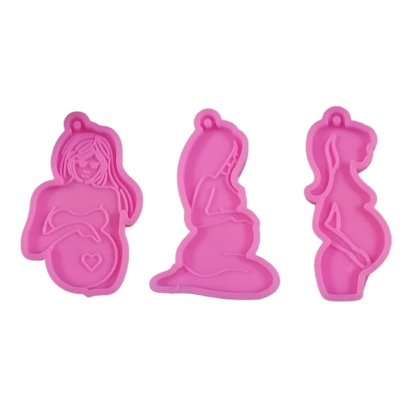 JZROCKER Handmade Pregnant Women for Key Chain Mould Shiny Thanksgiving Theme Keychain Mo