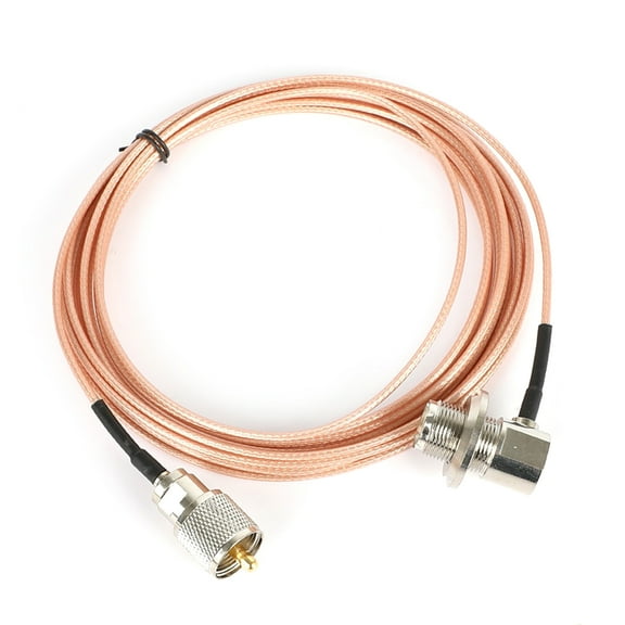 JZROCKER High Durability 2m RG316 Flexible Extension Cable for Car Radio & Two Way Communication with PL 259 to SO 239 Connectors