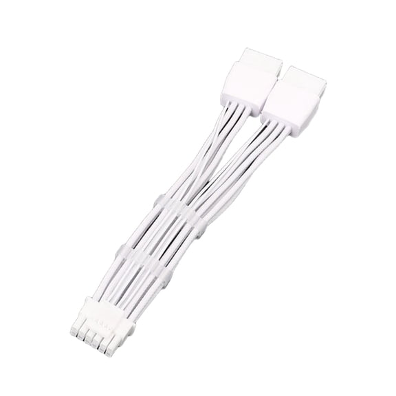 JZROCKER High Performances PCIe5.0 12VHPWR GPU Extension Cable Double 8PIN to 16PIN 12VHPWR GPU Power Cable 16.50cm/6.5inch