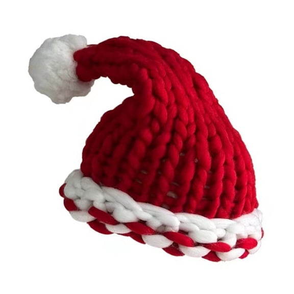 JZROCKER Holiday Theme Hat Warm Knitted Santa Hat Stretchable Christmas Accessory Hat