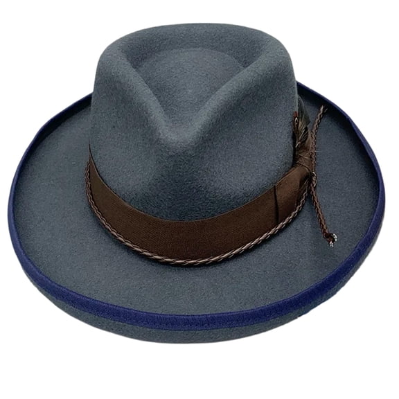 JZROCKER Homburg Wool Hat Vacation Top Hat Panama Hat Porkpie Hat Surprise for Boyfriend Father Uncle Casual