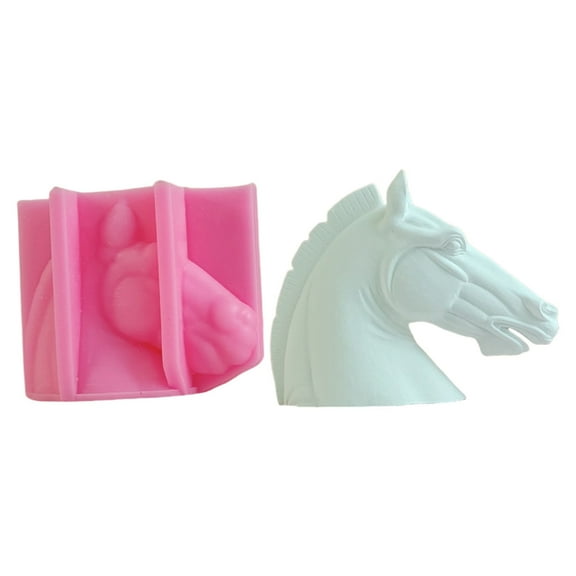 JZROCKER Horse Head Shaped Silicone Mold for Jewelry Making Home Decoration Projects Gypsum Making Mold Cement