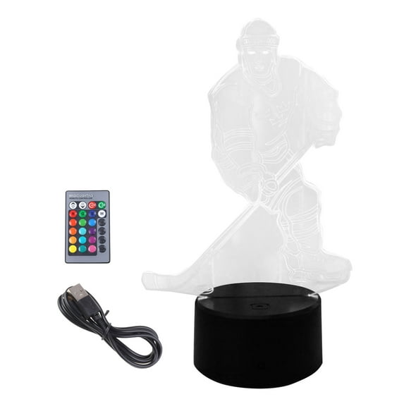 JZROCKER Ice Hockey Player Bedside Night Light for Touch/remote Control Multi-color LED L
