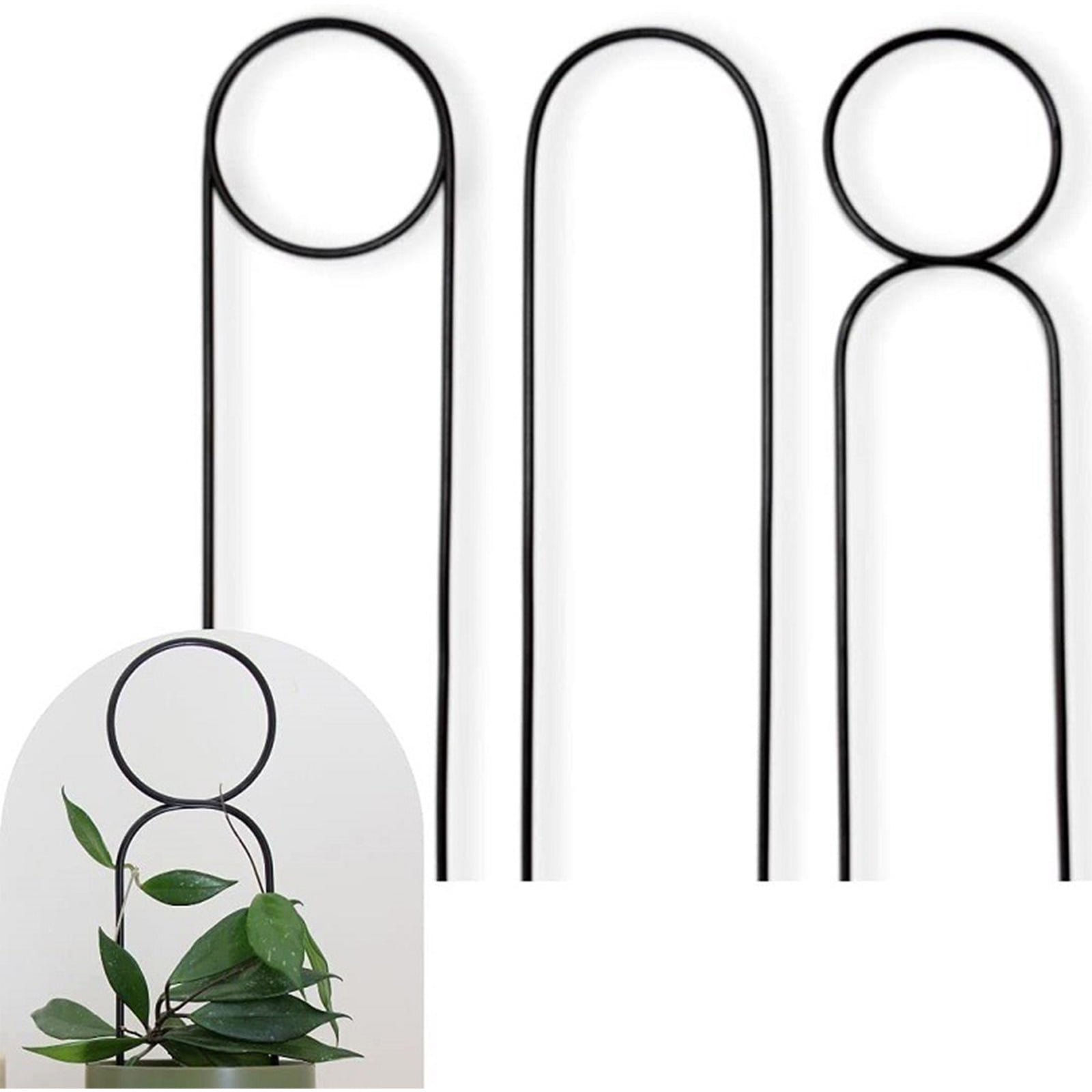 Plant Rocker JZROCKER Indoor Plant Trellis 3Pcs Plants Metal Support Holder Growing ...