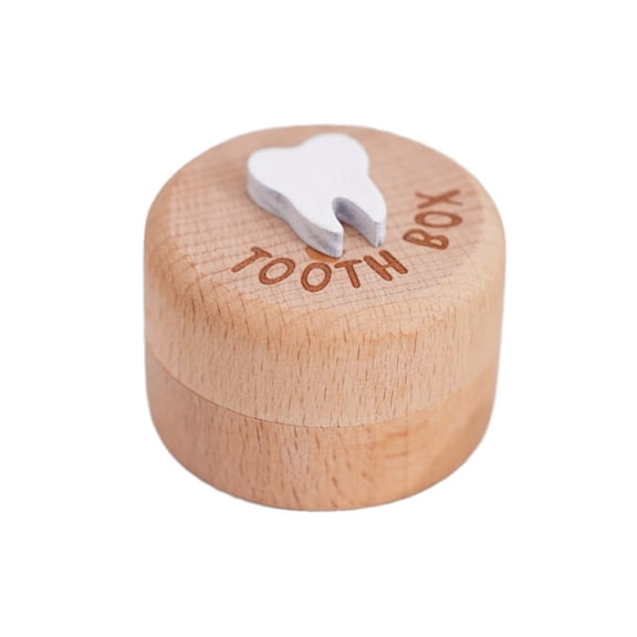 JZROCKER Kids Tooth Saver Box Solid Color Round Shape Baby Teeth Organiser Case for Newborns and Infants to Preserve Memories