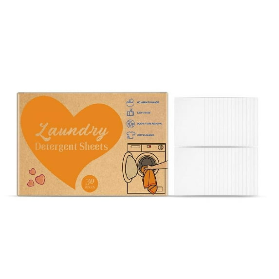 JZROCKER Laundry Detergent Sheets,30 sheets Sheets Fresher Scent Laundry Sheets Liquidless Washing Supplies for Dorm Travel
