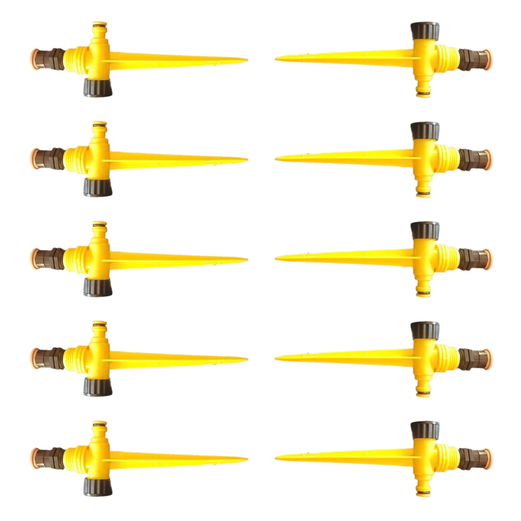 JZROCKER Lawns Watering Sprinklers Irrigation Equipment with Auto 360Rotation for Household Garden Use 10pcs