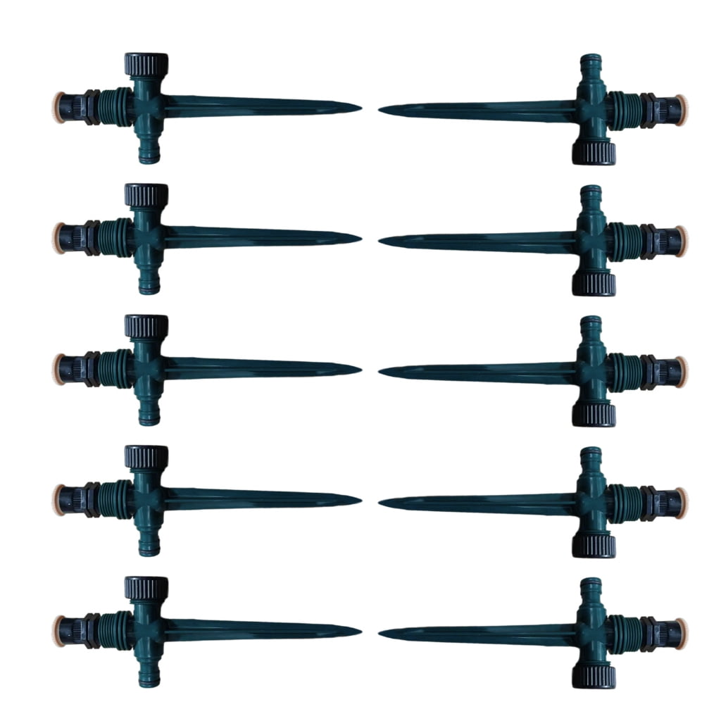 JZROCKER Lawns Watering Sprinklers Irrigation Equipment with Auto 360Rotation for Household Garden Use 10pcs