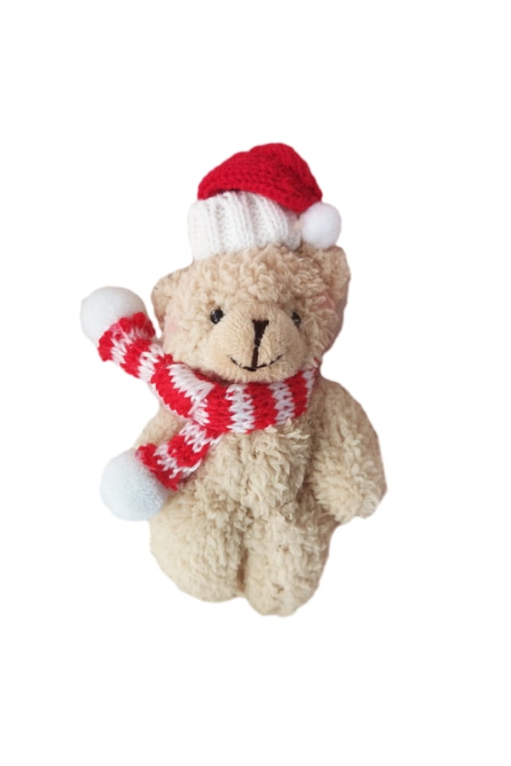 Little Bear Plush Keychain Christmas Bag Pendant Keyring Backpack Accessory