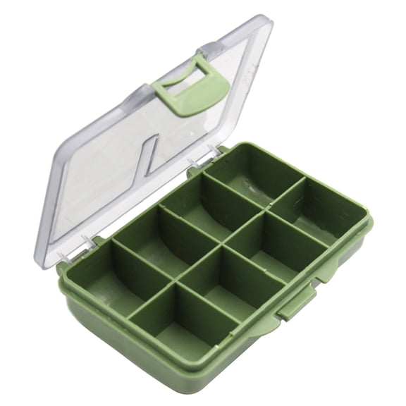 JZROCKER Mini Fishing Tackle Box 1-8 Compartments for Small Clear PP Waterproof