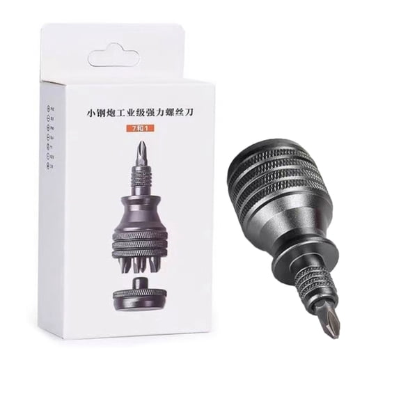 JZROCKER MultiFunctional Alloy Screwdriver Handle with 7 Bit for Easy Repairs For Electronics And Furniture Assembly Tool