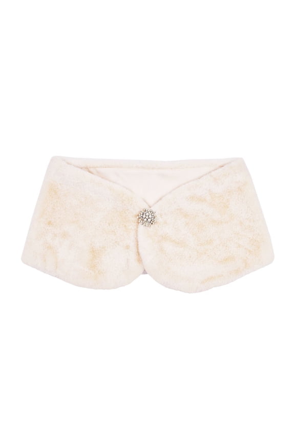 Multifunctional Faux Furs Shawl Plush Shawl Long Sleeve Pockets Warm Shawl