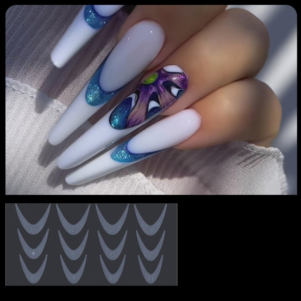 JZROCKER Nail Form Mould French Line Sticker Nail Form French Extension