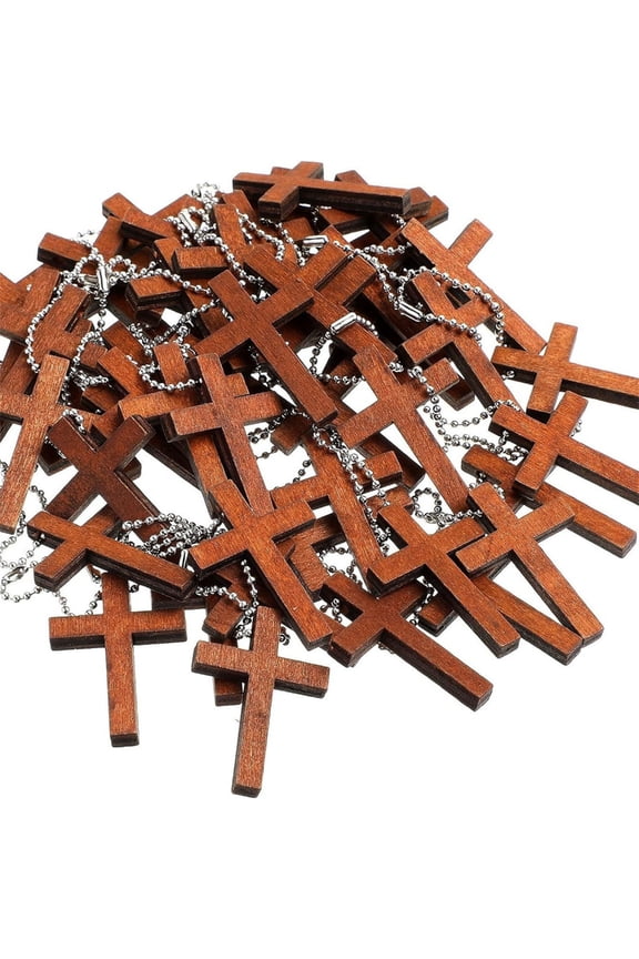 Natural Minis Wood Crosses Charm,Favor Crosses Keychain,Minis Wood Crosses Pendants for Religious ,DIYS Projects