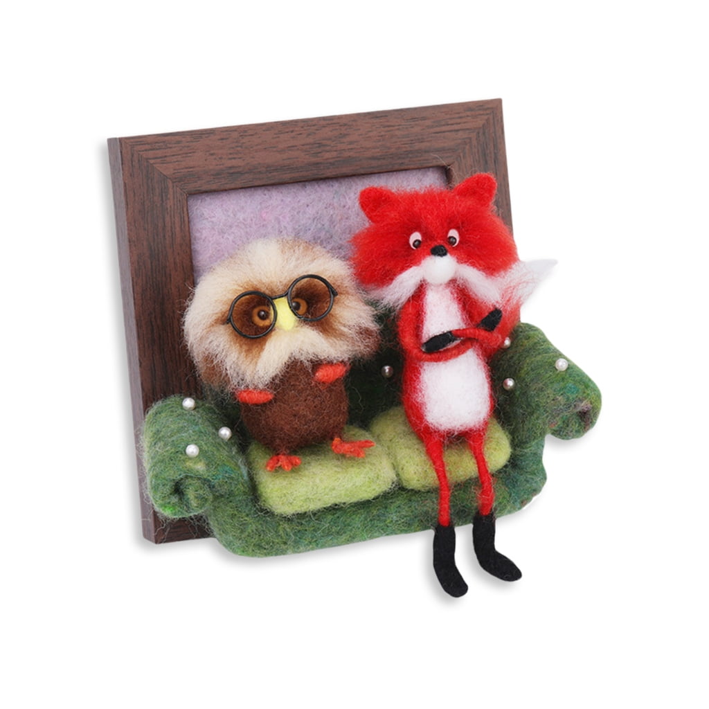 JZROCKER Needle Felting Starter Kits Frame Needle Felting Kits Easy to Use Needle Felting Supplies Felting Needle Set