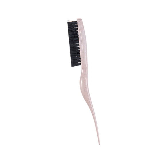JZROCKER Nylon Bristles Teasing Hair Brush Slick Back Hair Brush with Rattail Pick Teasing Hairbrush for Sectioning and Parting