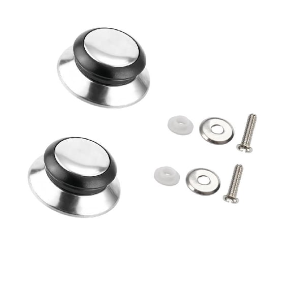 JZROCKER Pack of 2 Elegant Color Pots Covers Knobs Home Accessory Kitchen Supplies with Glass and Pots Lid Handles Daily Use