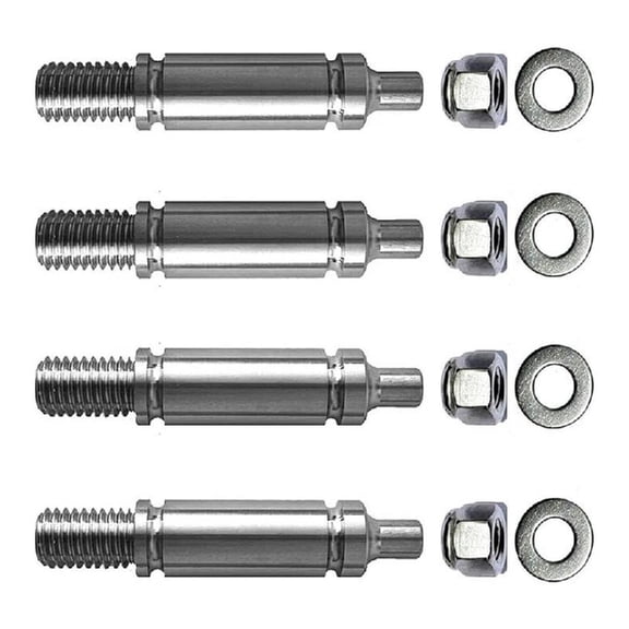 JZROCKER Pack of 4 Dryer Roller Shaft Set Drum Roller Shaft Stainless Steel Texture for Smooth Operations and Longevity