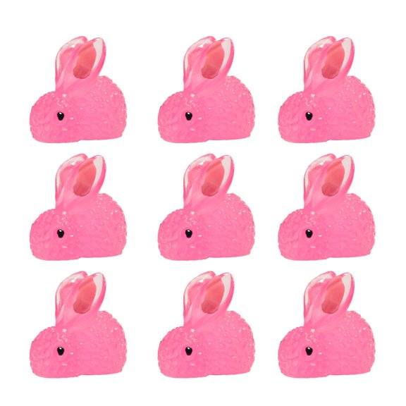 JZROCKER Pack of 500 Tiny Rabbits Glow in the Dark Bunnies Figurines Garden Decoration