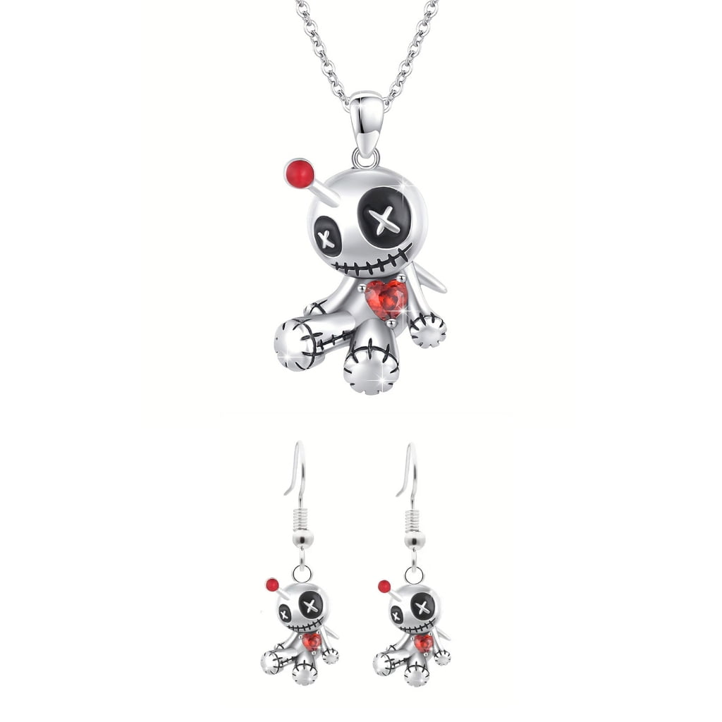 GNOCE Scarecrow Voodoo Doll Charm – Sterling Silver & Gold Plated, For Bracelets & Necklaces - View #9
