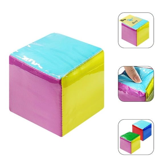 JZROCKER Photo Pocket Stacking Learning Cubes Learning Dices with 6 Sided Clear Pockets