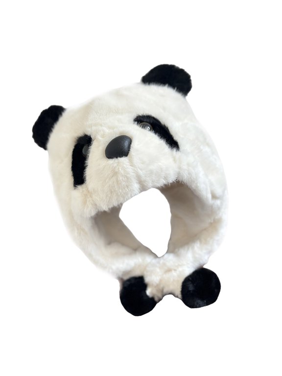 Plush Panda Hat Warm Trapper Hat Ear Protective Hat Kids Cold Weather Caps