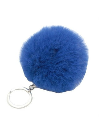 SweetiesDreamcrafts Maroon Puff Ball Keychain with Music Charm