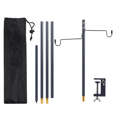 JZROCKER Portable Camping Light Stand Aluminium Alloy Detachable Tent Lamp Stand