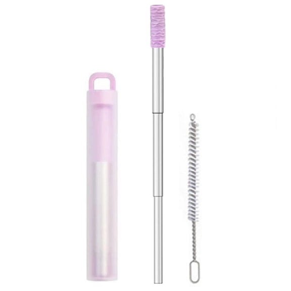 JZROCKER Portables Foldable Straws Suit Birthday Stainless Steel Useful Milk Straws