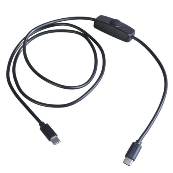 JZROCKER Power Cord with Switches, Type C Male to Male Charging Cable 480Mbps Data Transfer for LED Light Fan Toy Easy Control