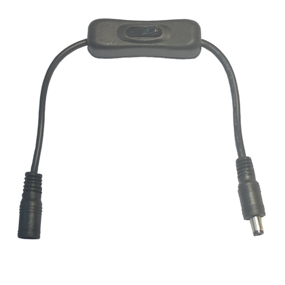 JZROCKER Power Supply Cable with Switches 5.5x2.1mm Female to Male Plugs Extension Cord
