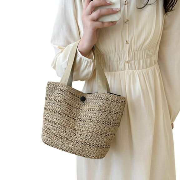 JZROCKER Practical Grass Handbag Straw Bag Vacation Beach Handbags Suitable for Daily Use and Vacation