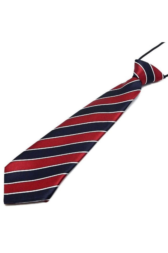 Pre-Tied Elastic Necktie Rainbow Stripes Leopard Print Boys Kids Imitation Silk Ties Stage Performance Party Costume