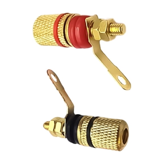 JZROCKER Professional Binding Post Nut Banana Plug Port Connectors Plated For 4mm Banana Plug Banana Socket Replacement
