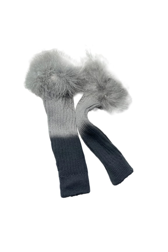 Punk Subculture Gloves Sleeves for Party Feathered Fingerless Gloves