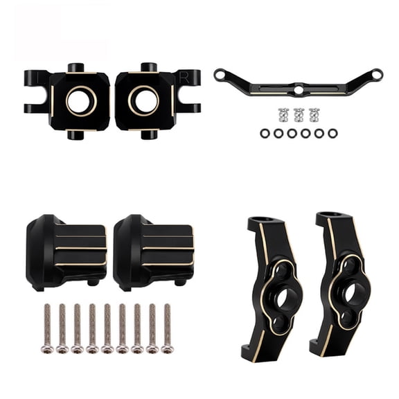 JZROCKER RC Brass Steering Knuckle,Diff Cover Steering Rod Tie Link for 1/18 RC Crawler