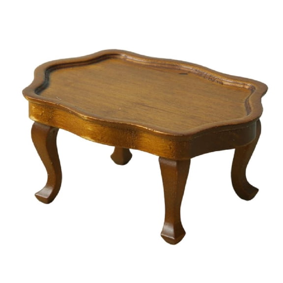 JZROCKER Realistic Miniature Side Table TeaTable for Dollhouses Livingroom Scene to Displaying Small Food and Drink Models