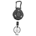 thumbnail image 1 of JZROCKER Retractable Keychains Carabiner Badge Holder Steel Wire Rope Buckles Key Holder with Steel Retractable Cord Enduring, 1 of 8