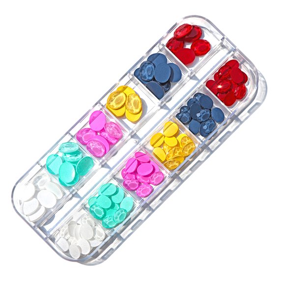 JZROCKER Rhinestones for Nails Multi Shapes Nail Colorful Crystal Nail Gems