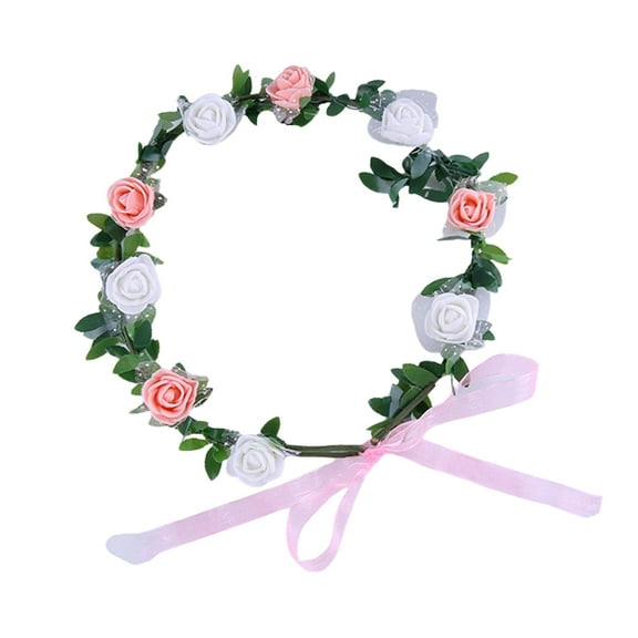 JZROCKER Rose Floral Wreath Elastic Headband Fashionable Headdress Hairband Headpiece For Festival Parties And Celebrations