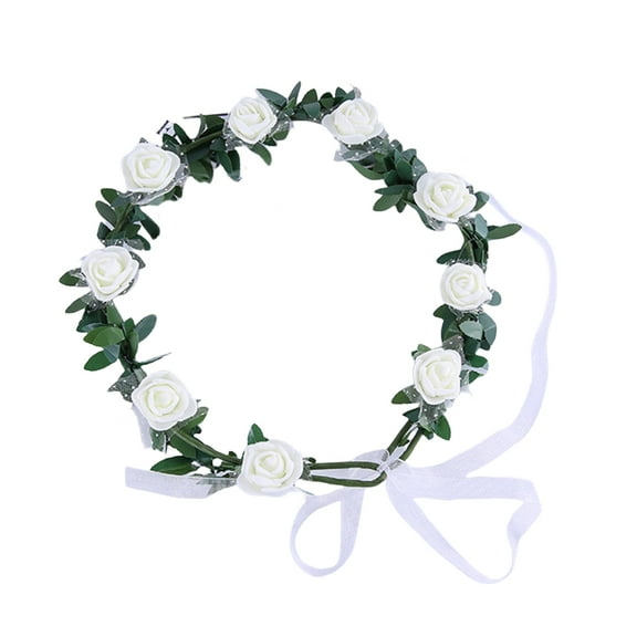 JZROCKER Rose Floral Wreath Elastic Headband Fashionable Headdress Hairband Headpiece For Festival Parties And Celebrations