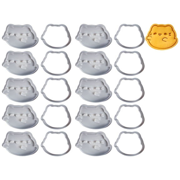 JZROCKER Set of 10 Japanese Cats Shaped Cookie Cutter Halloween Biscuits Baking Molds