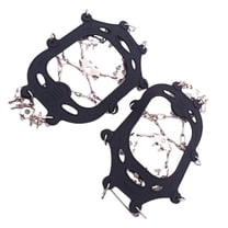 JZROCKER Snow Ice Spikes Crampons Cleats Footwear Traction for Skiing Slip on, 24 Teeth