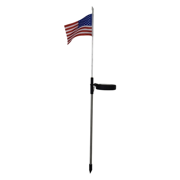 JZROCKER Solar American National Flag Led Light Waterproof Garden Pathway Patio