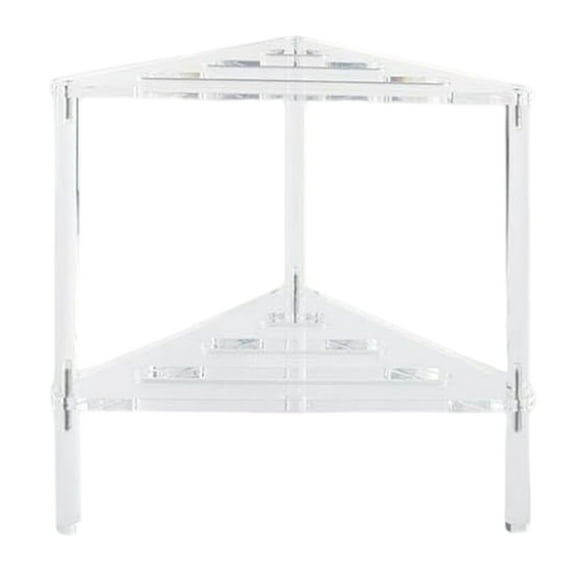 JZROCKER Space Saving Designs Acrylic Shower Stand for Bathrooms High Performances With Storage Shelf and Sturdy Features